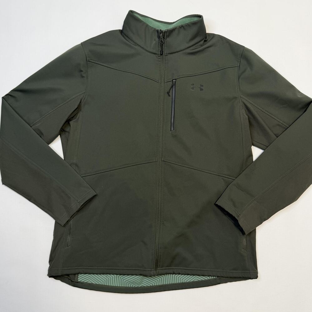 Under Armour Jacket Mens 2XL Green ColdGear Infrared Storm Softshell Zip